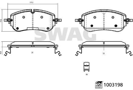 Jaguar Remblokkenset, schijfrem 33114320
