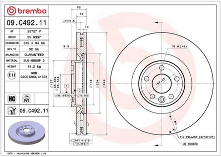 Jaguar Remschijf 09C49211