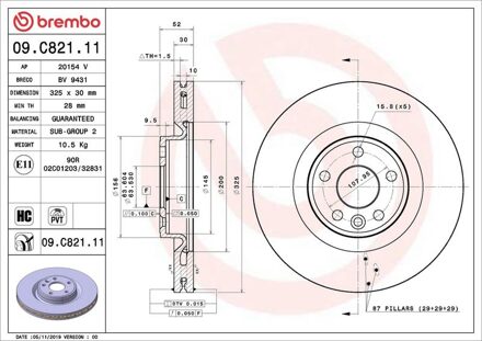 Jaguar Remschijf 09C82111