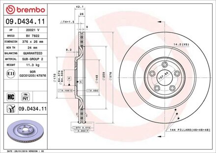 Jaguar Remschijf 09D43411