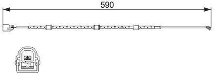 Jaguar Waarschuwingscontact, remvoering-/blokslijtage AP613