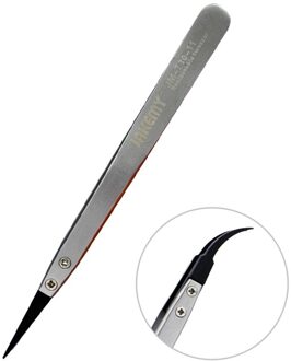 Jakemy Precisie Vervangbare Anti-Statische Rechte Pincet Met Gebogen Tip Diy Reparatie Tool Voor Mobiel Demontage