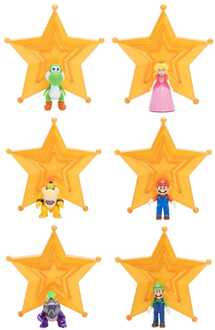 Jakks Pacific The Super Mario Galaxy Movie Action Figures 4 cm Wave 1 Assortment (12)