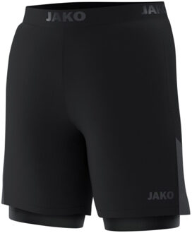 JAKO 2-in-1 short power 6276-800 - maat M Zwart