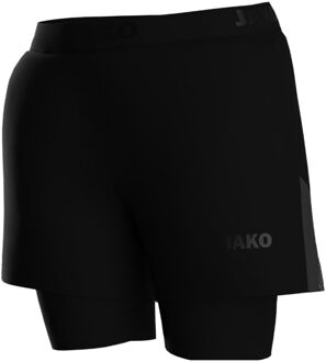JAKO 2-in-1 short power dames 6276d-800 - maat 34 Zwart