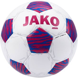 JAKO Animal Light Voetbal wit - roze - blauw - 4