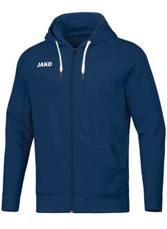 JAKO Base Jas Met Capuchon Kind Marine Blauw Maat 128