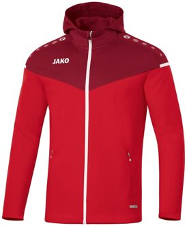 JAKO Champ 2.0 Jas Met Capuchon Rood-Wijn Rood Maat S