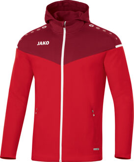 JAKO Champ 2.0 Jas Met Capuchon Rood-Wijn Rood Maat S