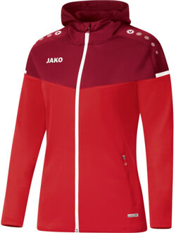 JAKO Champ 2.0 Jas Met Capuchon Rood-Wijn Rood Maat S