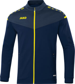 JAKO Champ 2.0 Polyesterjas Kind Marine Blauw-Donker Blauw-Fluor Geel Maat 116