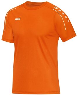 JAKO Classico T-shirt Junior Sportshirt - Maat 128  - Unisex - oranje/wit