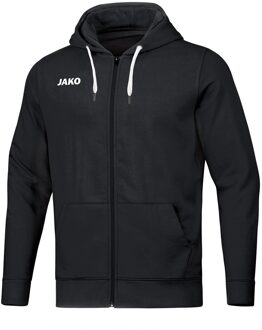 JAKO Hooded Jacket Base Junior - Jas met kap Base Zwart - 152
