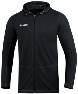JAKO Hooded Jacket Run 2.0 Junior - Jas met kap Run 2.0 Zwart - 140