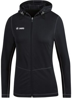 JAKO Hooded Jacket Run 2.0 Woman - Jas met kap Run 2.0 Zwart - 40