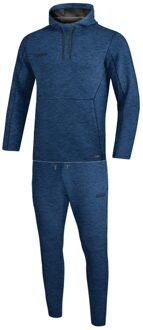 JAKO Hooded Leisure Suit Premium Woman - Joggingpak met sweaterkap Premium Basics Blauw - 44
