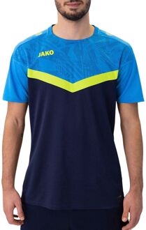 JAKO Iconic Shirt Senior donkerblauw - blauw - limegroen