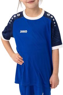 JAKO Iconic SS Shirt Junior blauw - donkerblauw - wit - 128