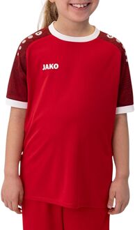 JAKO Iconic SS Shirt Junior rood - donkerrood - wit - 128