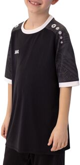 JAKO Iconic SS Shirt Junior zwart - donkergrijs - wit - 152