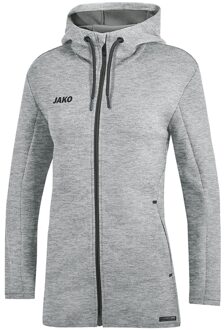 JAKO Jas met Capuchon Premium Basics Dames Grijs Gemeleerd Maat 34