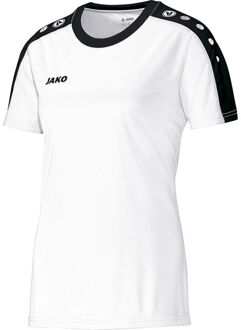 JAKO Jersey Striker S/S Women - wit/zwart - Maat 42-44