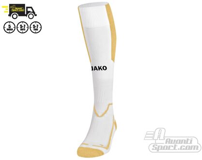 JAKO Lazio Kousen - Wit / Goud | Maat: 43-46