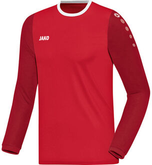 JAKO Leeds Voetbalshirt Lange Mouw Kinderen - Rood / Donkerrood | Maat: 116