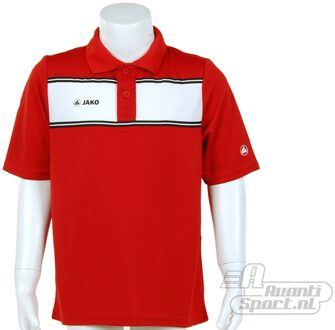 JAKO Polo Player Junior - Sportpolo - Kinderen - Maat 128 - Red;White