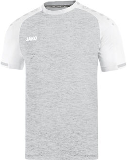 JAKO Prestige Shirt Korte Mouw - Steengrijs Gemeleerd / Jako Blauw | Maat: XL