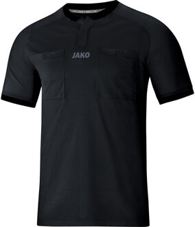 JAKO Referee Jersey S/S - Scheidsrechtershirt KM Zwart - XXL