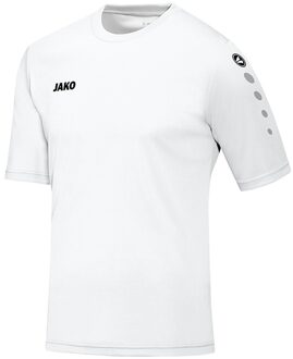 JAKO Shirt Team S/S JR - Effen Kinder Shirt Wit - 104