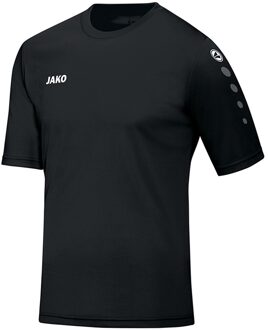 JAKO Shirt Team S/S JR - Zwart Sportshirt Kids - 128