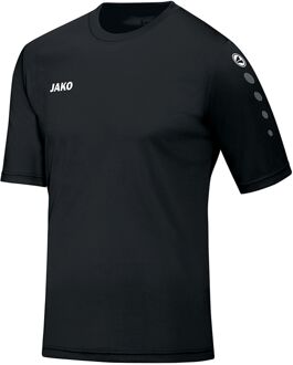 JAKO Shirt Team S/S JR - Zwart Sportshirt Kids - 128