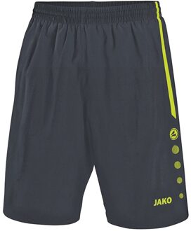 JAKO Shorts Turin - antraciet/lime - Maat XL