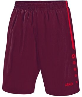 JAKO Shorts Turin - bordeaux/rood - Maat 152