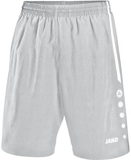 JAKO Shorts Turin - zilvergrijs/wit - Maat 128