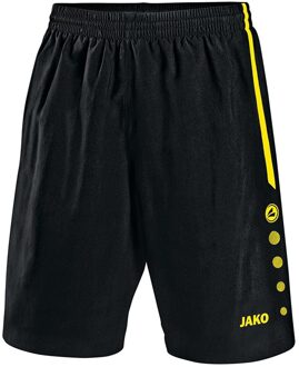 JAKO Shorts Turin - zwart/citroen - Maat 152