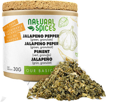 Jalapeno peper granulaat groen - 30 gram