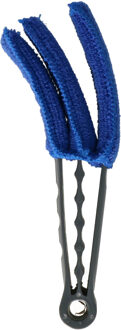 Jaloeziereiniger - microvezeldoek - wasbaar - blauw - 20 x 9 cm