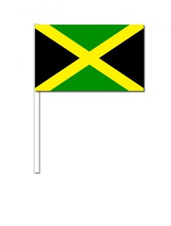 Jamaica zwaai vlaggetjes 12 x 24 cm