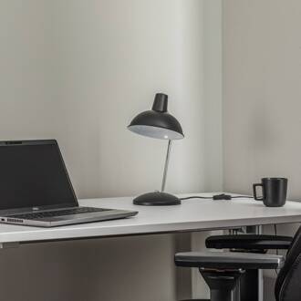 Jamelia tafellamp, staal, zwart zwart mat