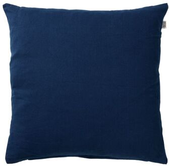 JAMES - Kussenhoes 45x45 cm - duurzaam katoen - effen kleur - Insignia Blue - donkerblauw