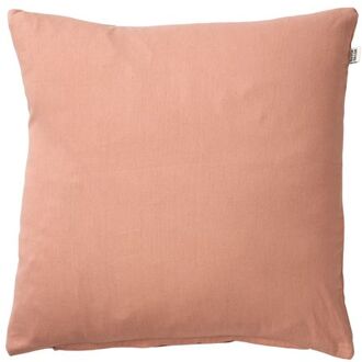 JAMES - Kussenhoes 45x45 cm - duurzaam katoen - effen kleur - Muted Clay - roze