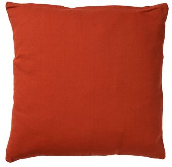 JAMES - Kussenhoes 45x45 cm - duurzaam katoen - effen kleur - Potters Clay - oranje Rood