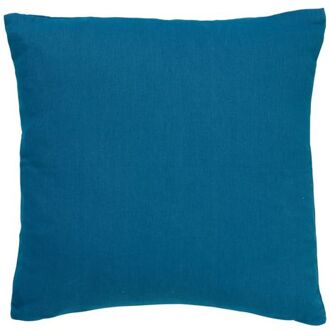 JAMES - Kussenhoes 45x45 cm - duurzaam katoen - effen kleur - Provincial Blue - lichtblauw