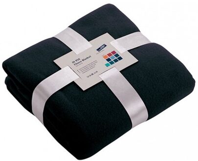 James & Nicholson Fleece bankdeken/plaid - donkerblauw - 130 x 170 cm - 240 grams - pluisvrij - wasbaar Navy