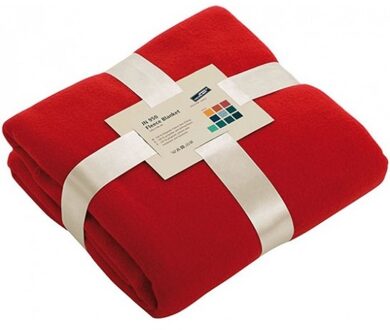 James & Nicholson Fleece bankdeken/plaid - rood - 130 x 170 cm - Plaids