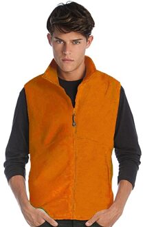 James & Nicholson Fleece casual bodywarmer oranje voor heren - Holland feest/outdoor kleding - Supporters/fan artikelen 2XL