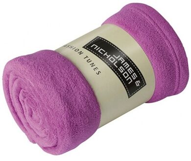 James & Nicholson Fleece deken/plaid in het oranje - 120 x 160 cm - Action products